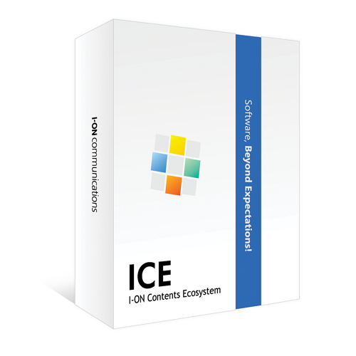 아이온커뮤니케이션즈의 신제품 ‘I-ON Contents Ecosystem 1.0(이하 ICE 1.0)’ 제품패키지 모습
