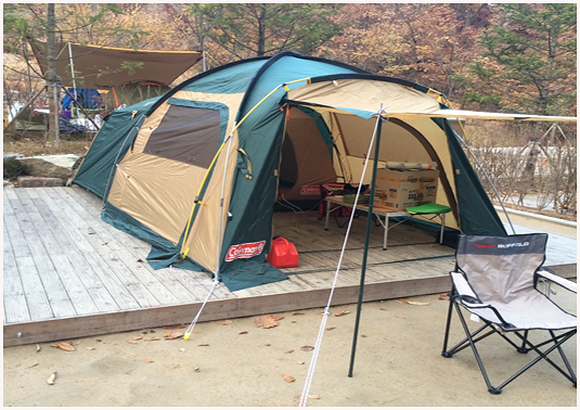 1박 2일 캠핑을 위한 텐트 