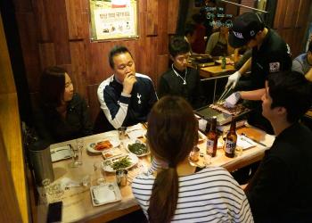 [B2B서비스기획팀 오우석 인턴 환송회 모습]