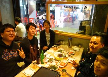 [B2B서비스기획팀 오우석 인턴 환송회 모습]